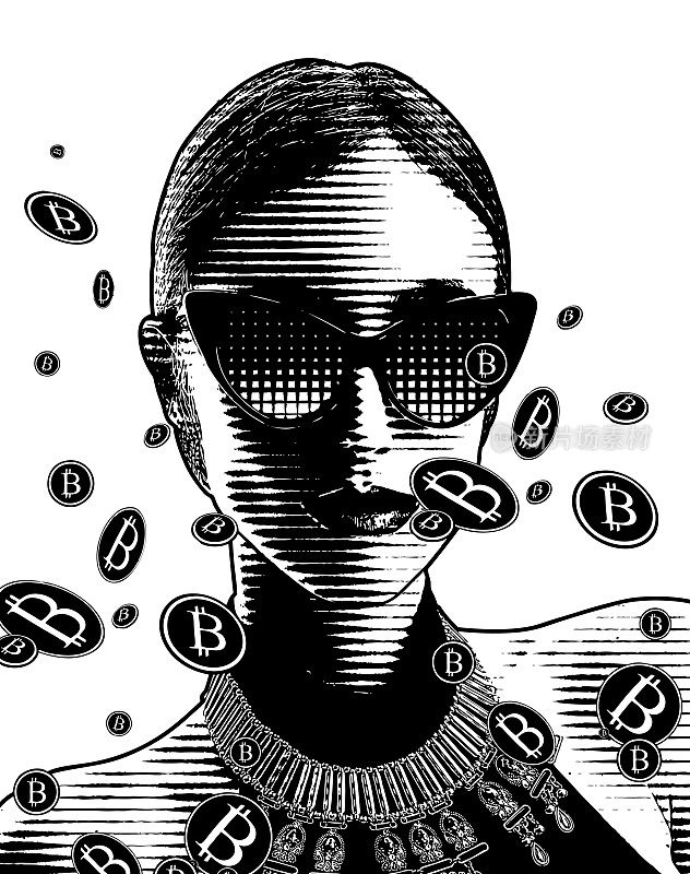 Successful woman and bitcoins